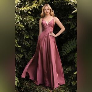 LaDivine by Cinderella‎ Divine formal bridesmaid prom matte satin 4 colors XS-M